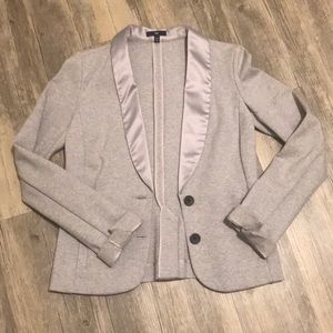 Gap Heather-Gray Jersey Blazer with Sateen Lapel